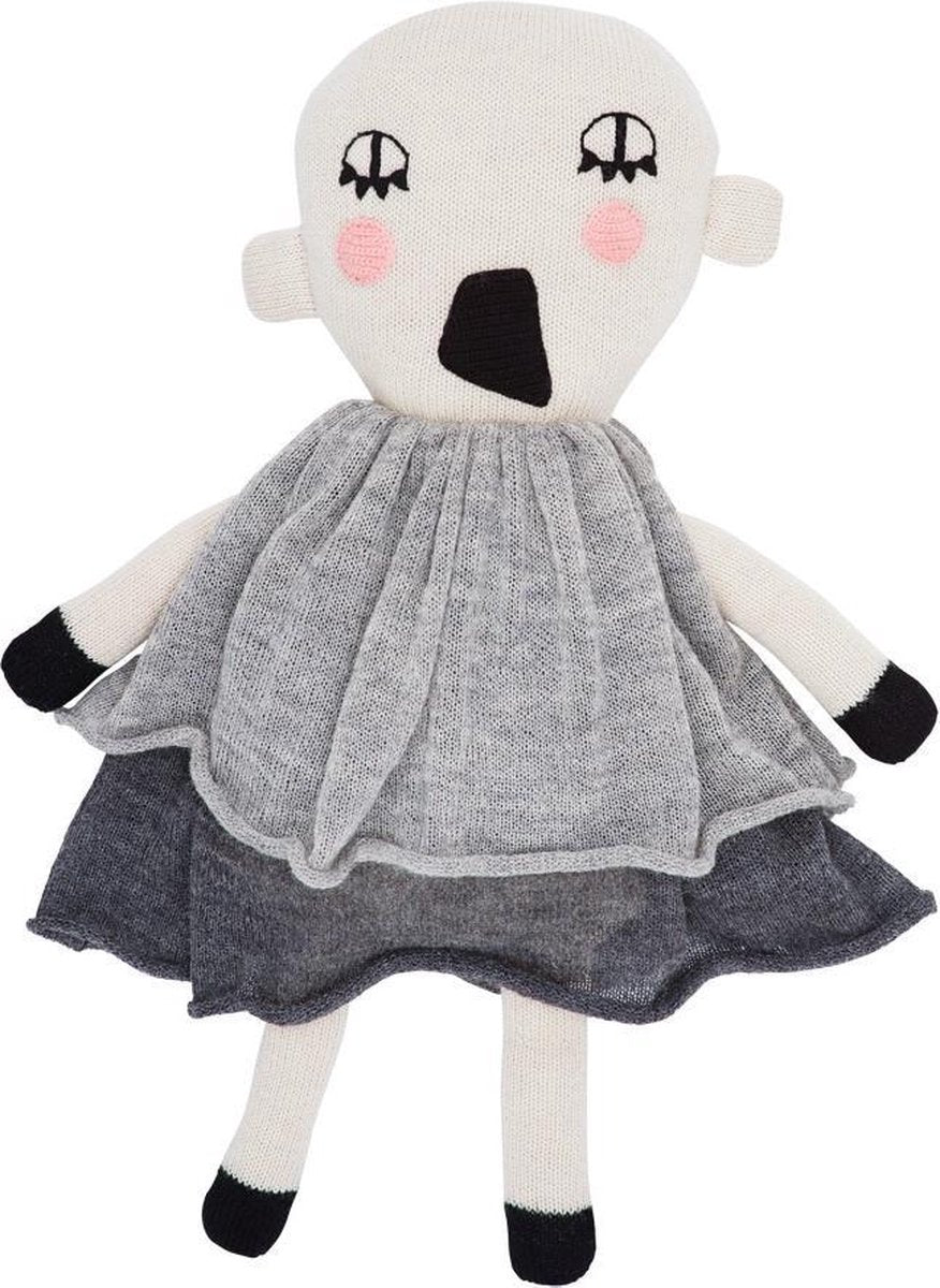 Luckyboysunday Knuffel Pop 55 Cm Alpaca Wol Grijs