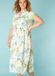 YESTA Laluna Jurk - White/Multi-Colour - maat 2(50)
