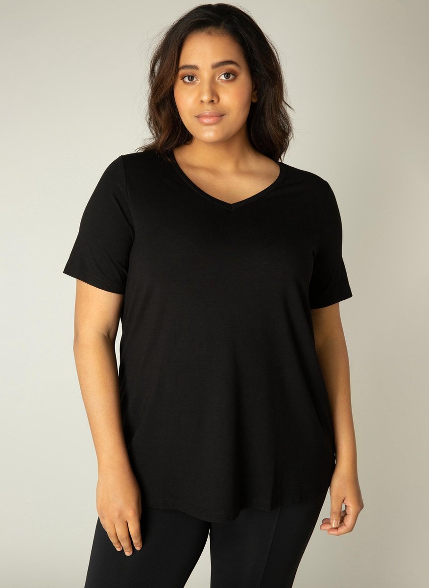 BASE LEVEL CURVY Alba Shirt - Black - maat 2(50)