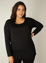 BASE LEVEL CURVY Aso Jersey Shirt - Black - maat 5(58/60)