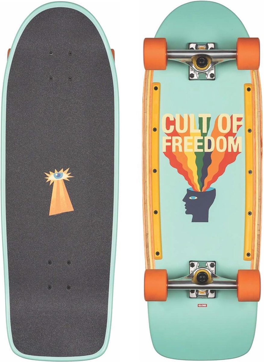 Globe Skateboard - lichtblauw/oranje
