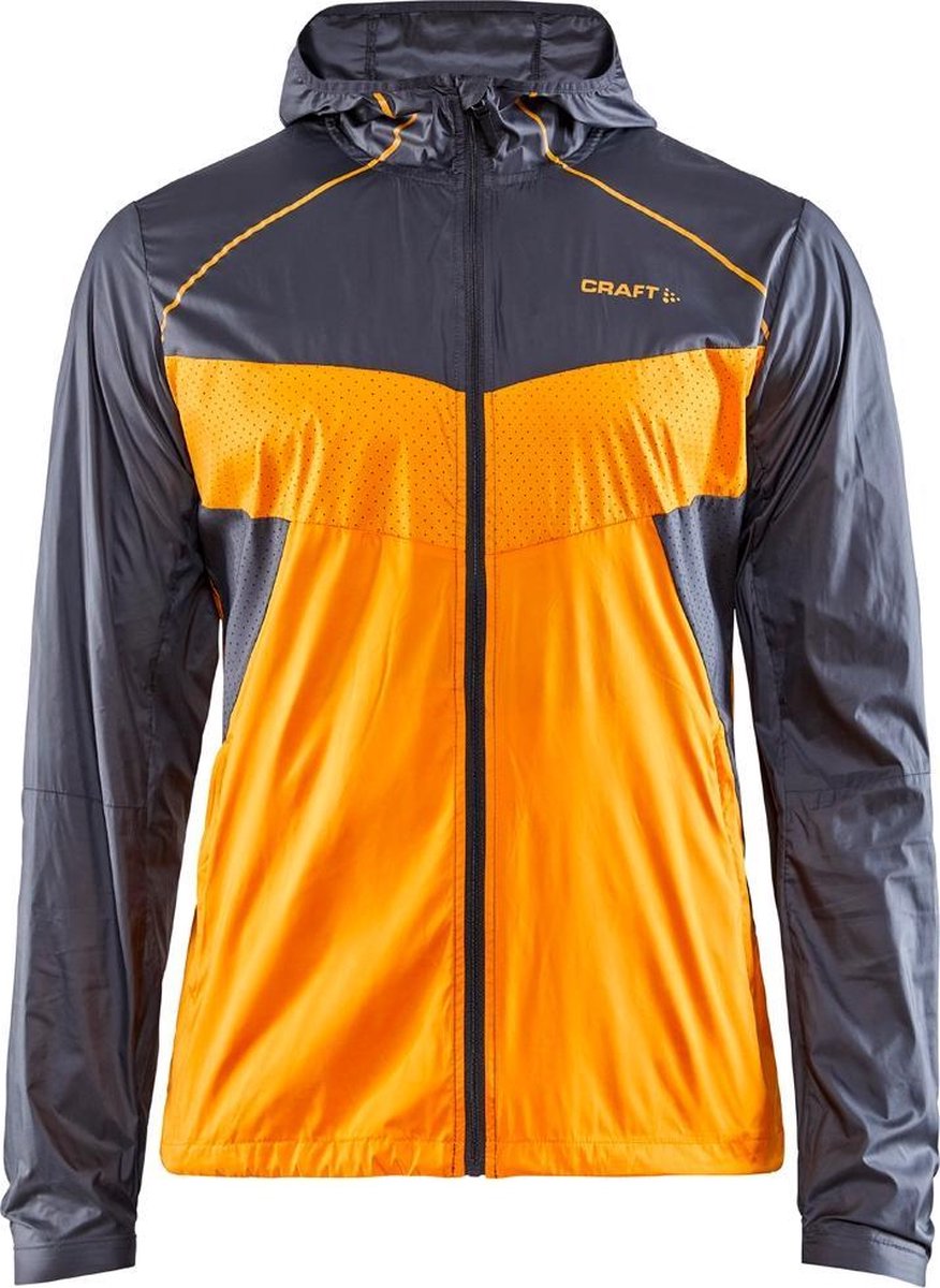 Craft Charge Light Jacket Sportjas Heren - Asphalt/Tiger - Maat S