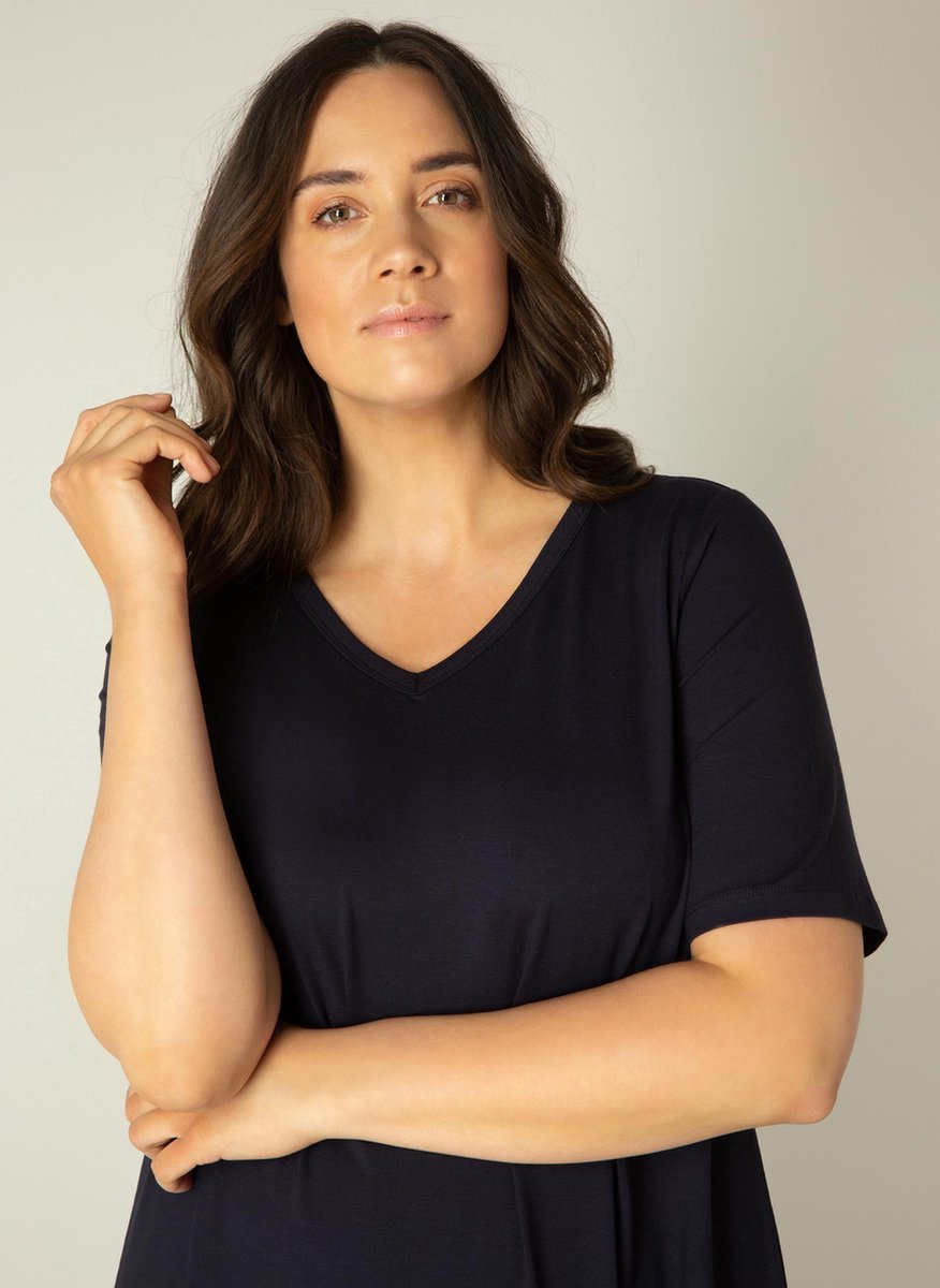 BASE LEVEL CURVY Abernathy Jurk - Dark Blue - maat 2(50)