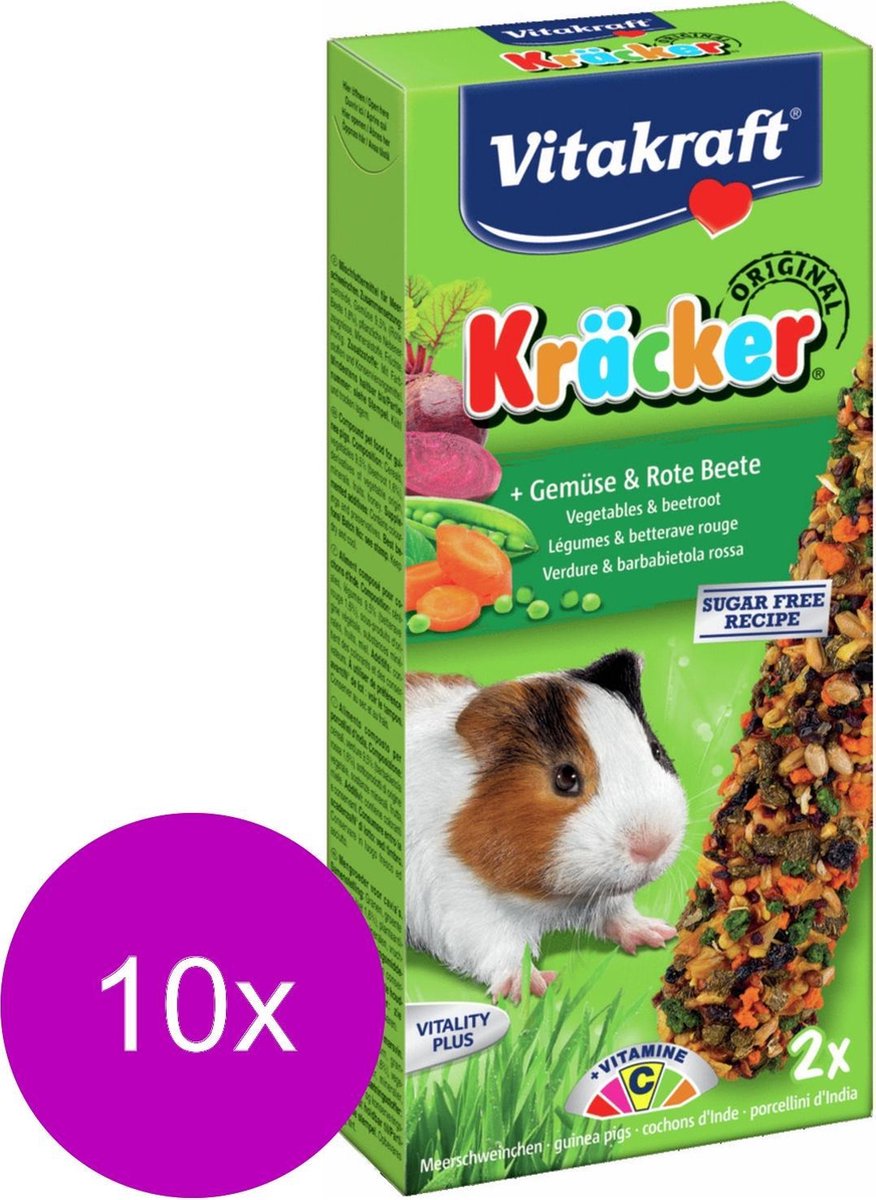 Vitakraft Cavia Kracker Groente 2 in 1 - 10 stuks