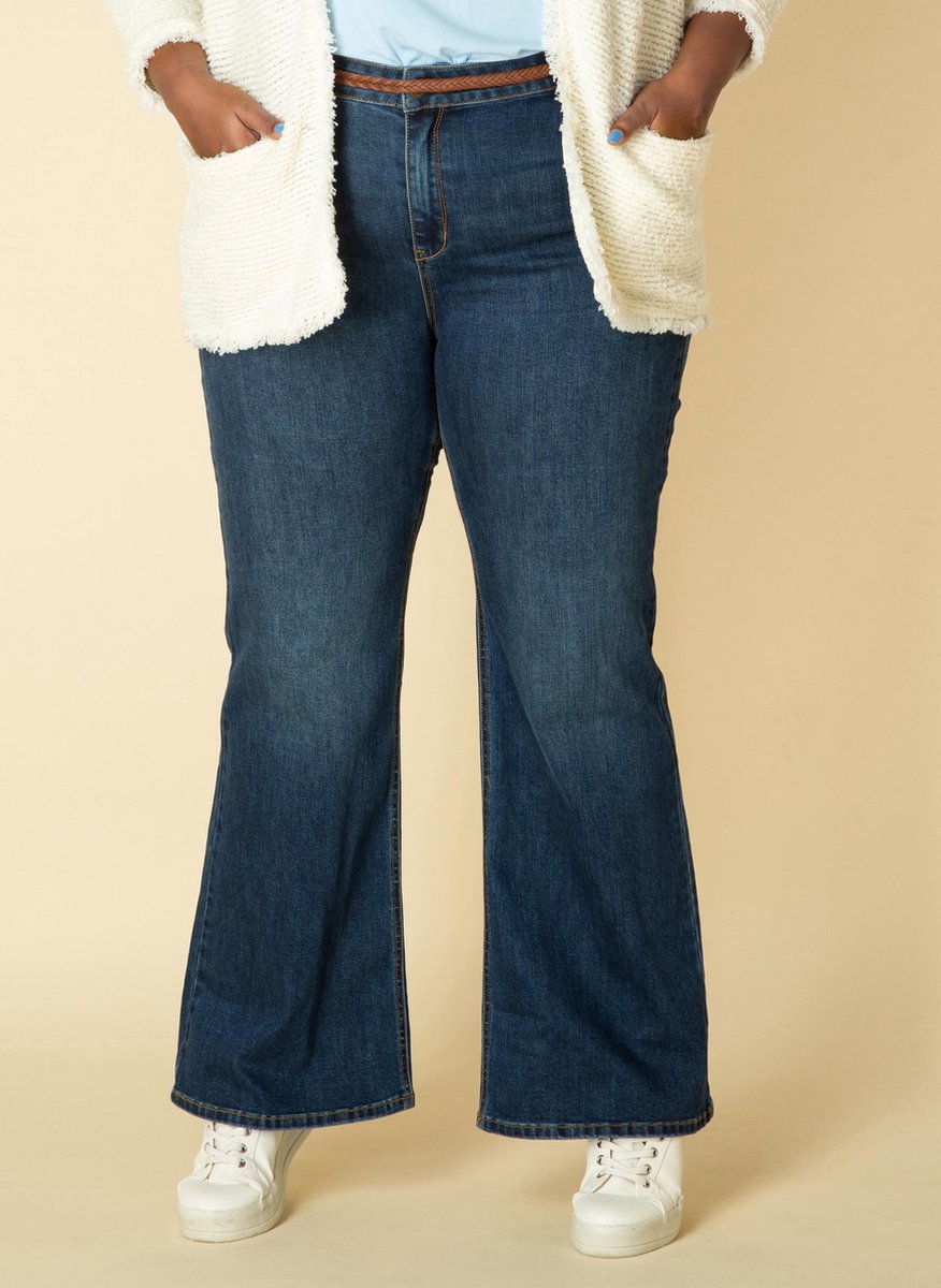 YESTA Hera Broek - Mid Blue Denim - maat 4(54/56)