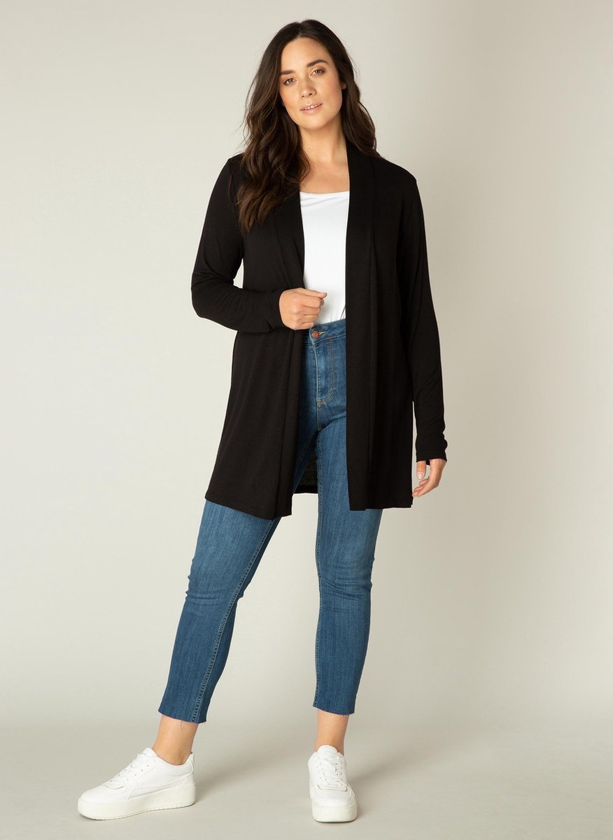 BASE LEVEL CURVY Ayla Vest - Black - maat 4(54/56)