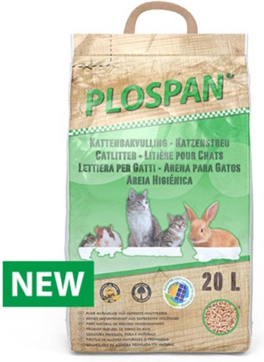 Plospan Kattenbak Houtkorrels