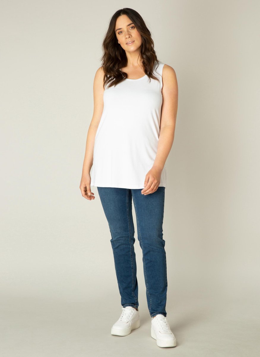 BASE LEVEL CURVY Alicia Top - White - maat 0(46)