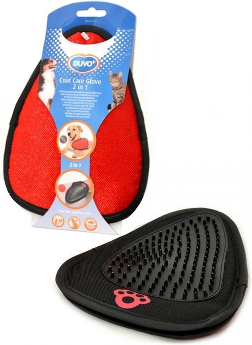 Verzorgingshandschoen handschoen voor de vacht  21x15 cm per 2 stuks