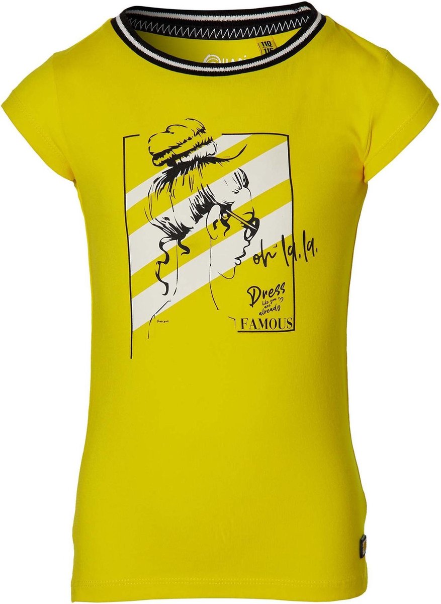 Quapi shortsleeve Fara zomersgeel met opdruk voor meisjes - maat 146/152