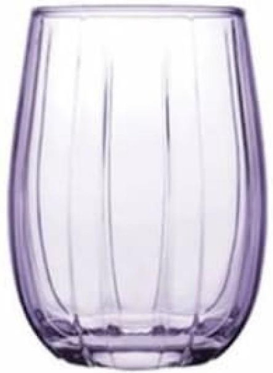 Pasabahce Linka - Paarse waterglazen - Set van 3 - 380 ml