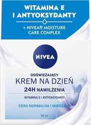 Nivea 24H - Moisturizing Refreshing Cream On Day Complexion Normal And Mixed 50Ml