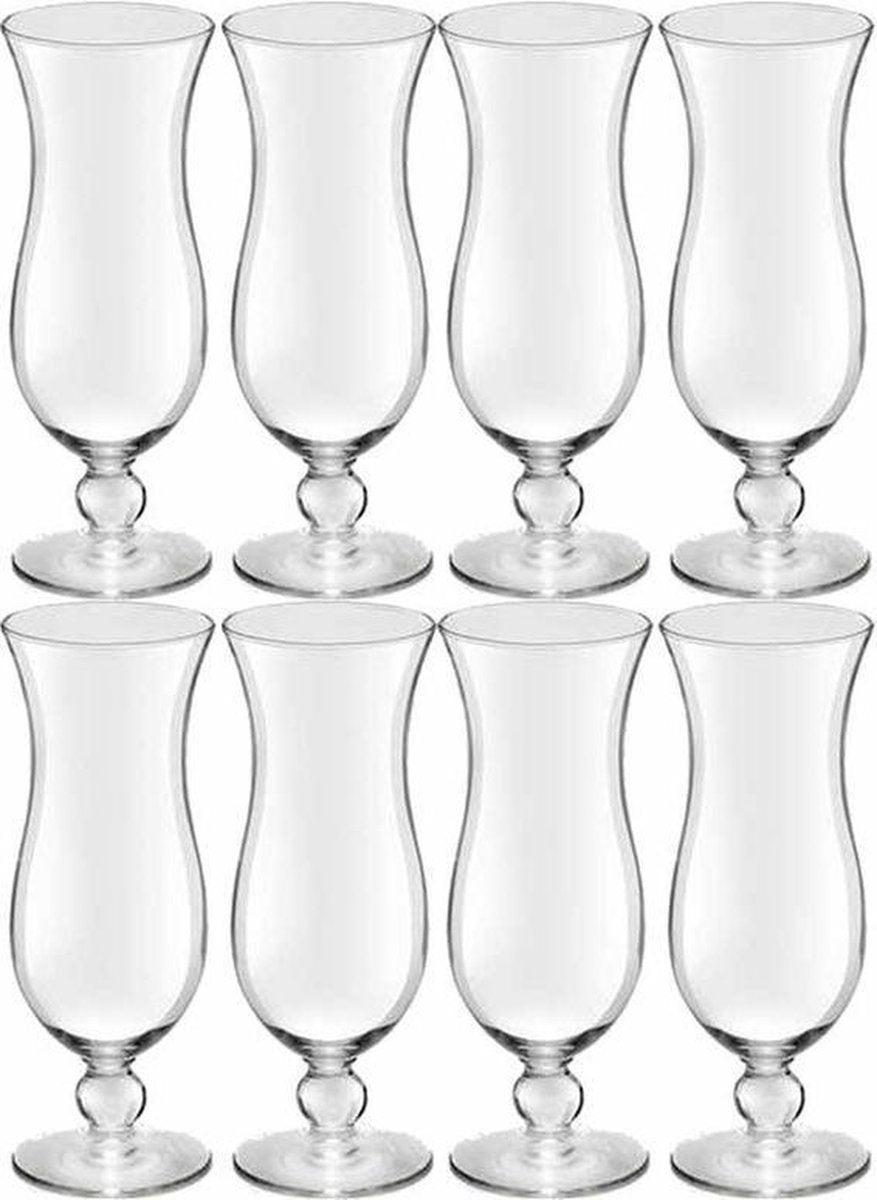 8x Cocktailglazen transparant 440 ml Hawai serie - 44 cl - Cocktail glazen - Cocktails drinken - Cocktailglazen van glas