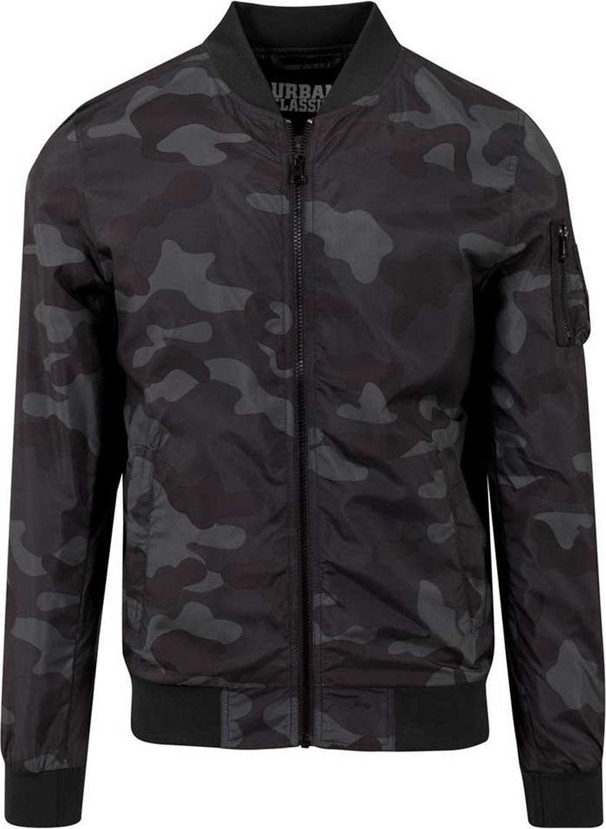 Urban Classics Bomber jacket -2XL- Light Camo Zwart