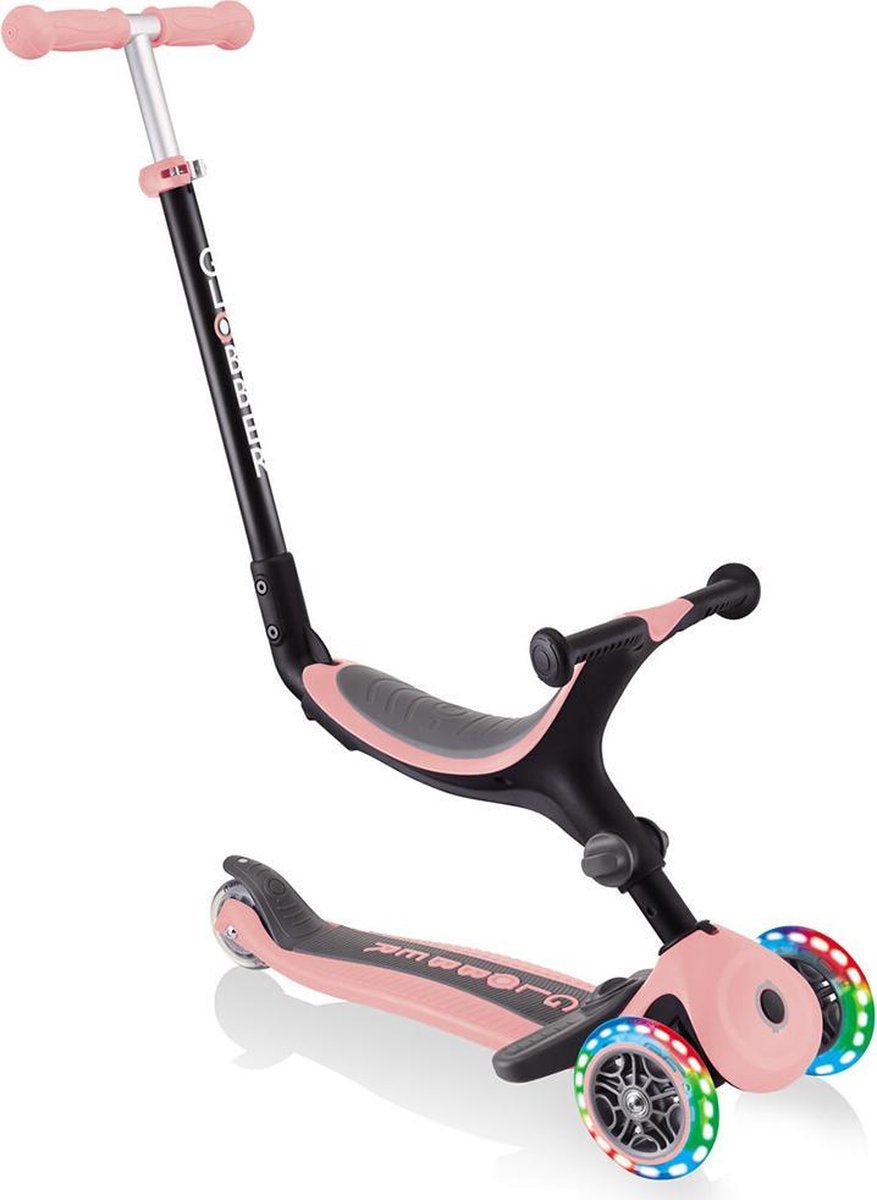Globber 3-in-1 Scooter Vanaf 1 Jaar Go Up Foldable Plus Lights Roze