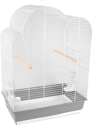 Flamingo Vogelkooi Wammer 1 Grijs/Wit - Wit/Grijs - 54 x 34 x 75 cm