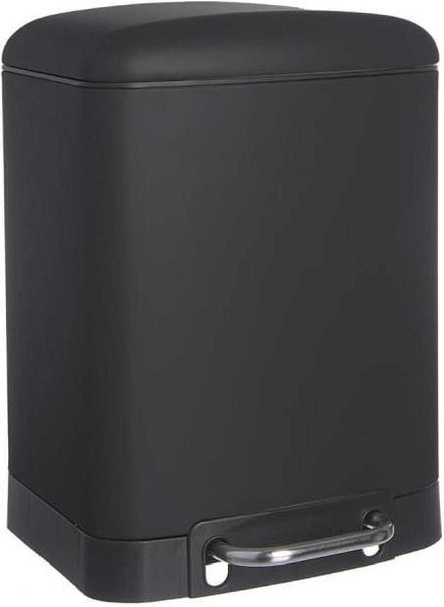 5five Prullenbak Ariane - metaal 6 liter - zwart