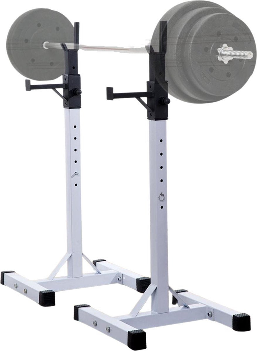 Haltersteunen - Haltersteunen voor barbell - Steunen voor halterbank - Squat rack - Squat rek - Max 150Kg