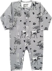 HEBE - romper - dierenprint - multi grijs - Maat 62/68