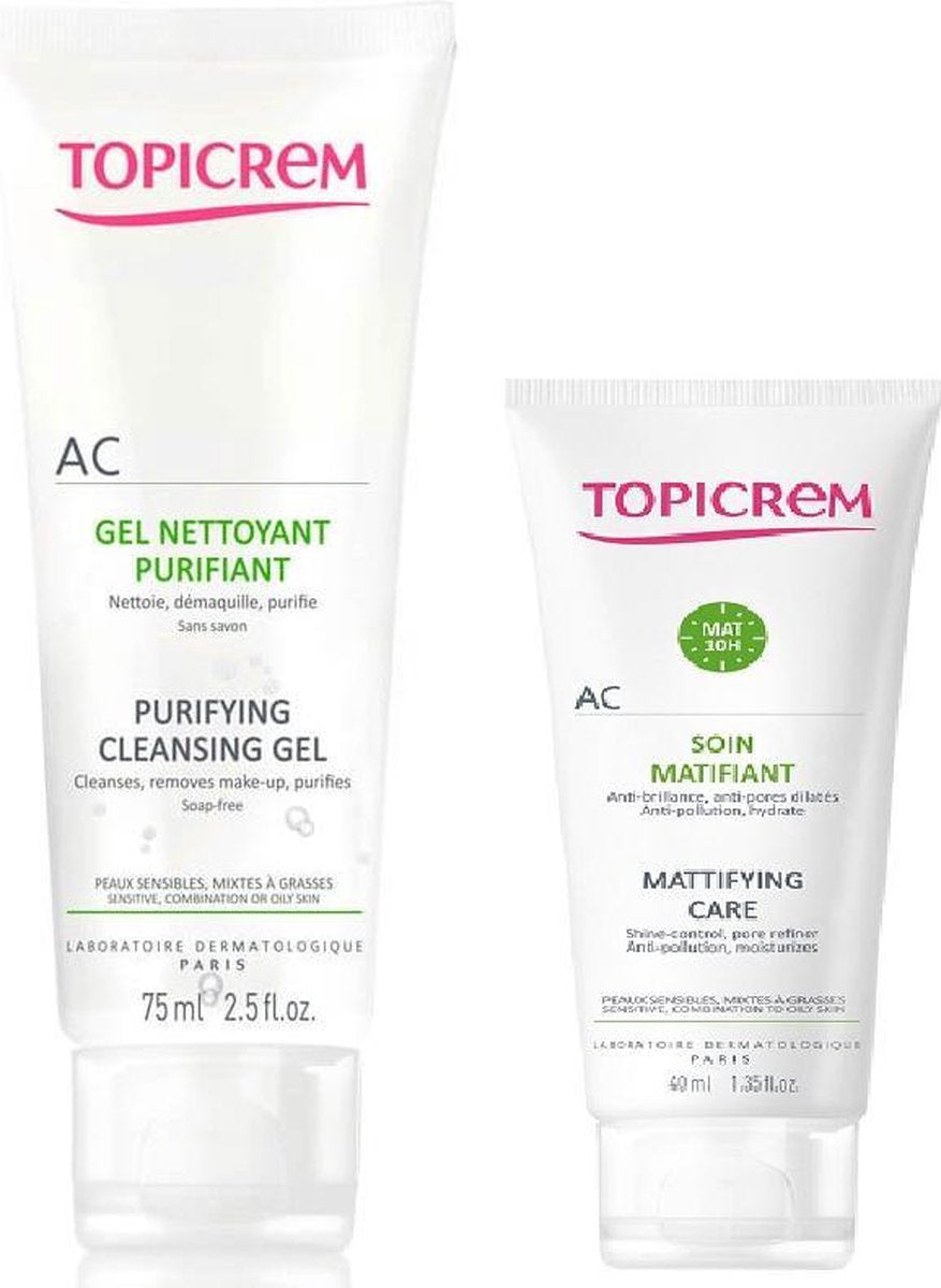 Topicrem - Ac Set (Sensitive And Oily Skin)