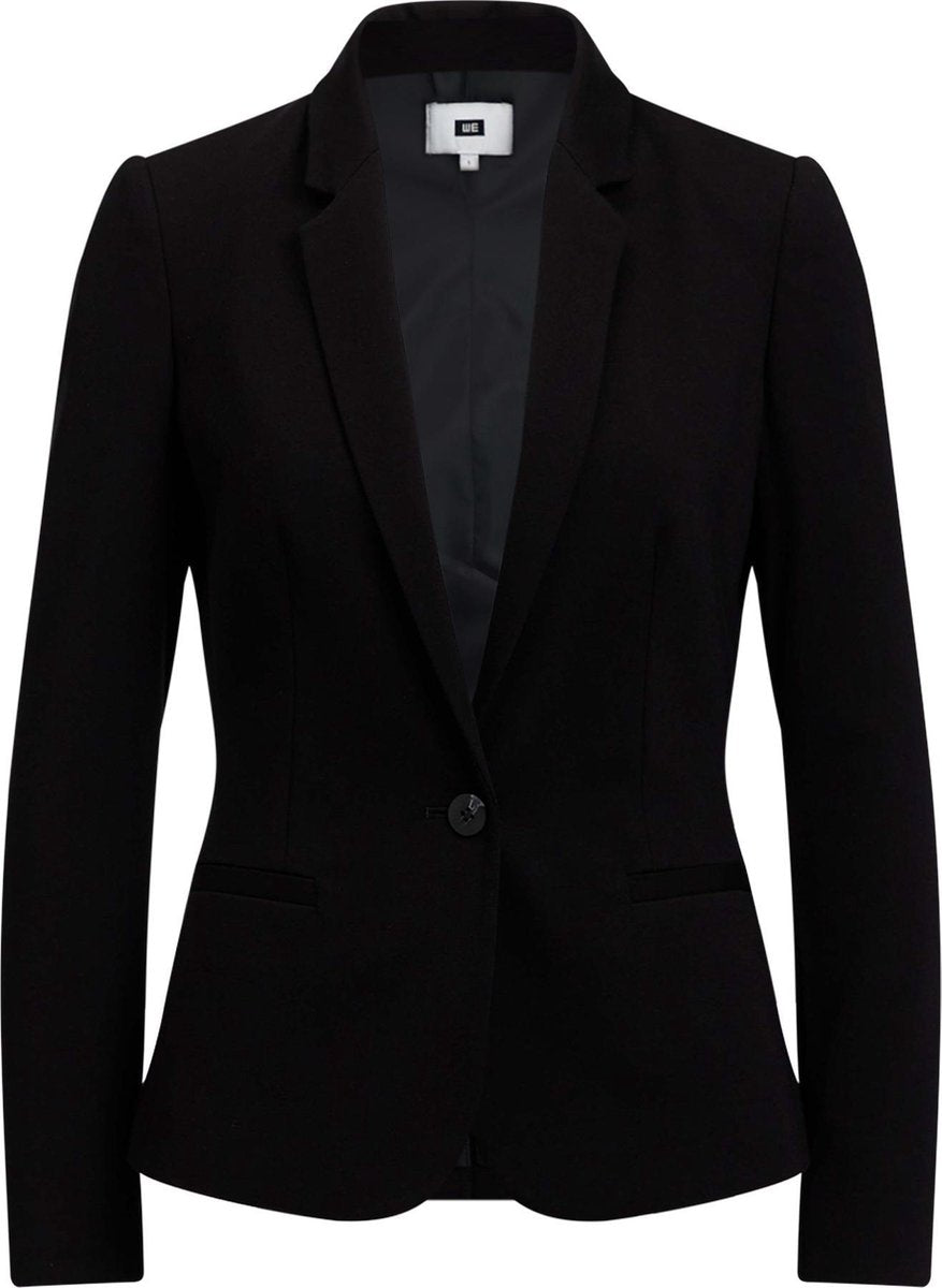 WE Fashion Dames tricot getailleerde stretch blazer