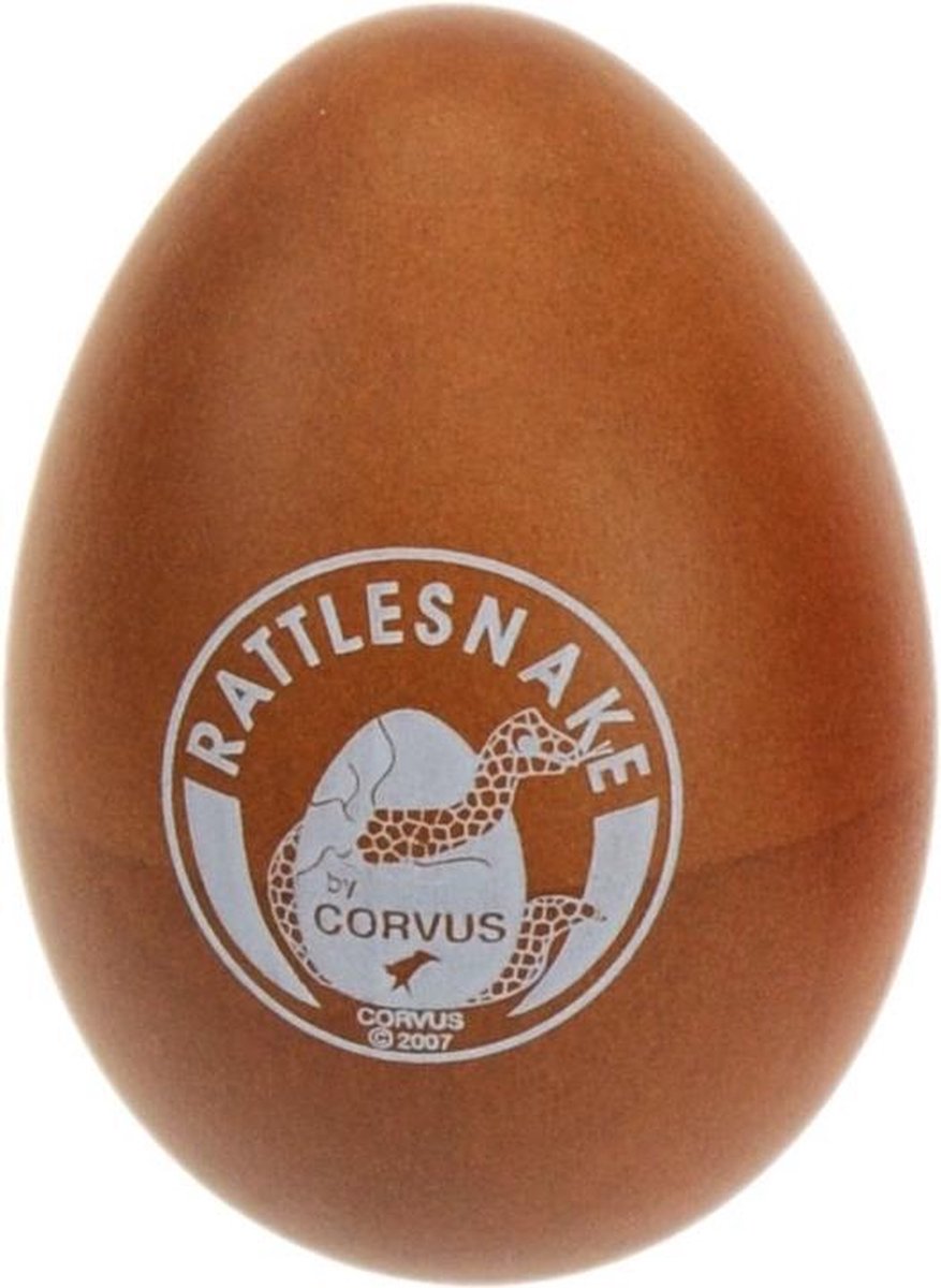 Rattlesnake Percussie-ei Junior 6 X 4 Cm Hout Bruin