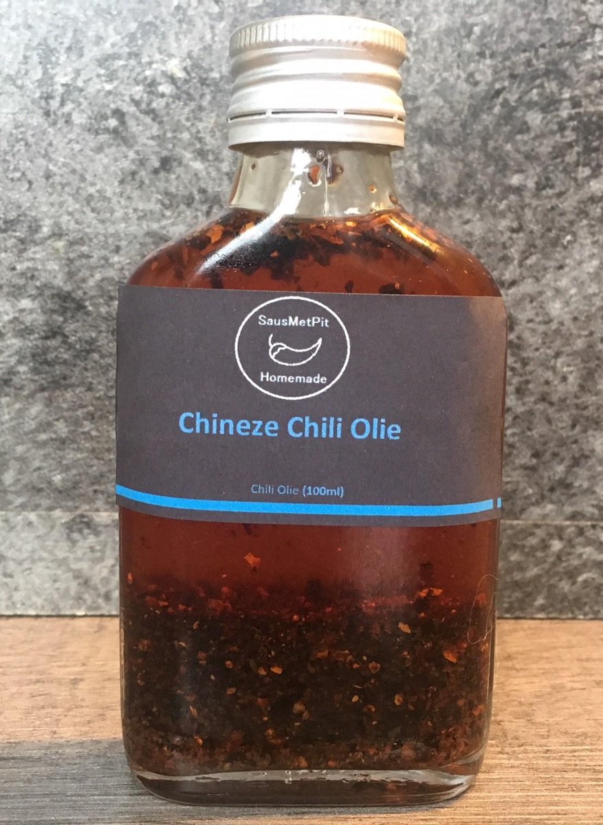 Chili Olie | Huisgemaakte Chineze Stijl | Saus Met Pit | 100ml
