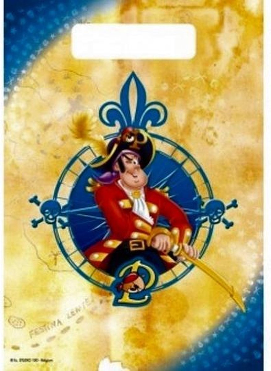 Vdm Piet piraat feestzakjes 8 stuks