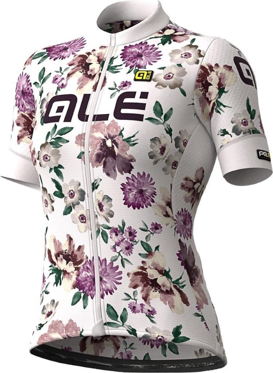 Ale Donna SS Jersey Graphics PRR Fiori - Wit - XS - Valt klein