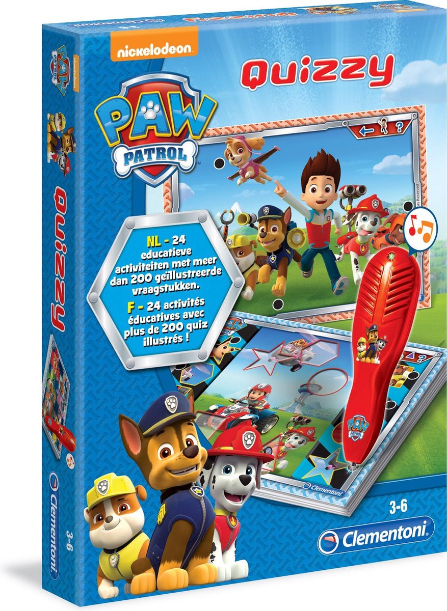 Clementoni Paw Patrol Quizzy met elektronische pen - kaartspel