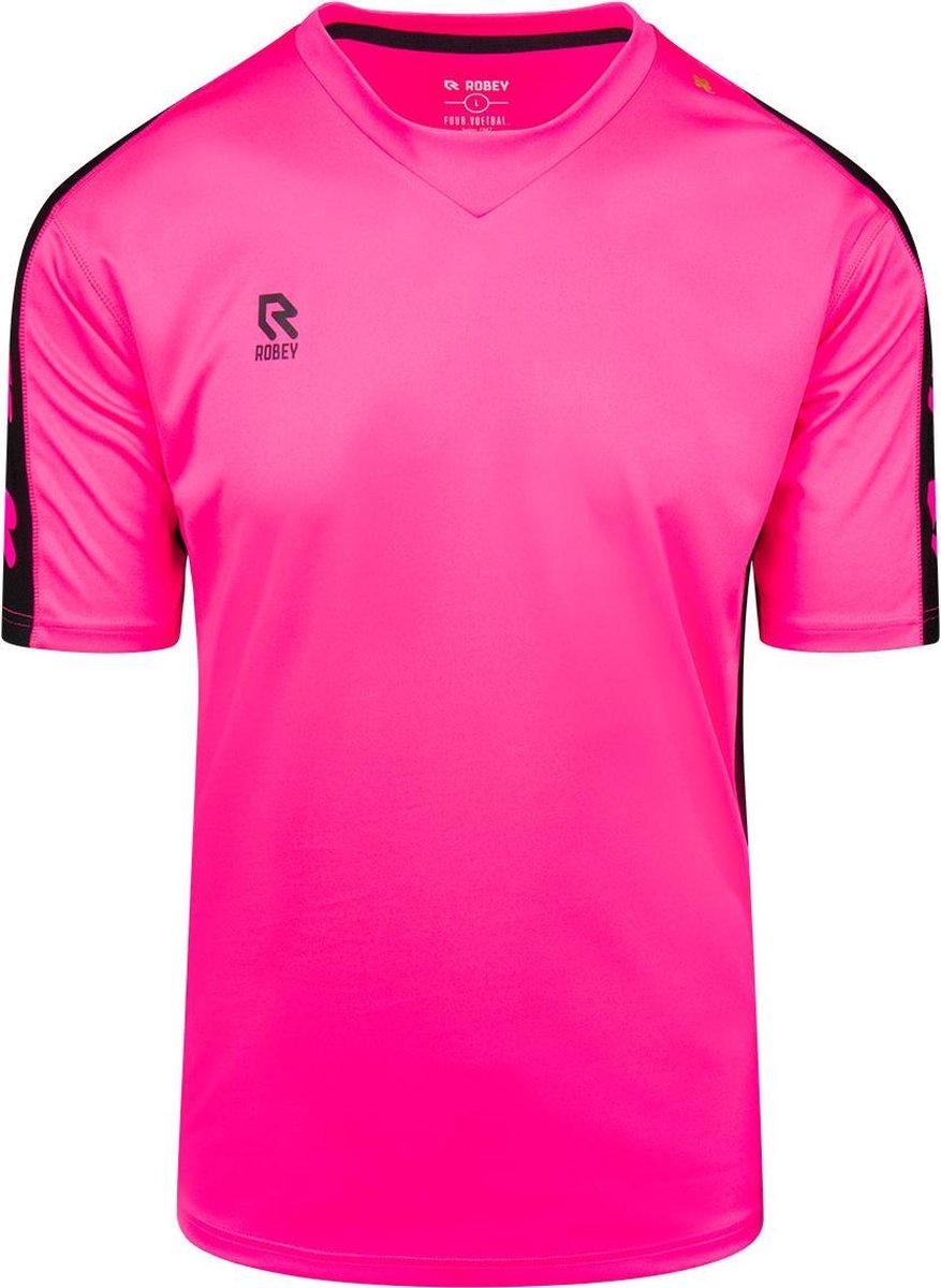 Robey Performance Shirt voetbalshirt kinderen korte mouwen (maat 128) - Neon Pink