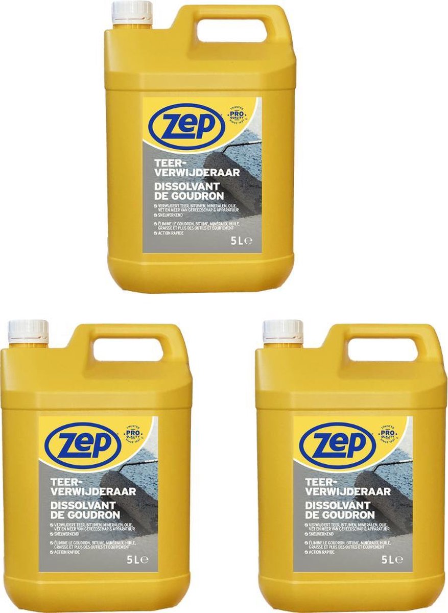 ZEP Teerverwijderaar - 5 L x 3 stuks - Voordeelverpakking - 3 stuks