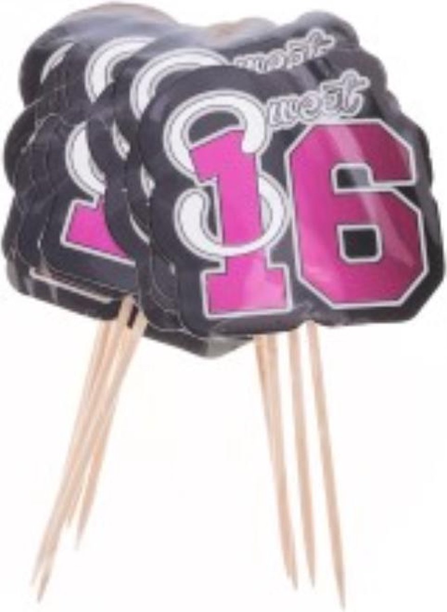 Cocktail prikkers sweet 16 10 stuks