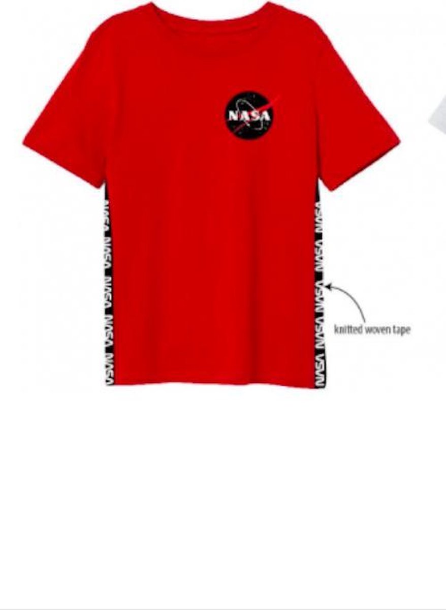 Nasa t-shirt - rood - Maat 140 / 10 jaar