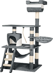 TecTake Stokely Krabpaal - Grijs/wit - 141 cm