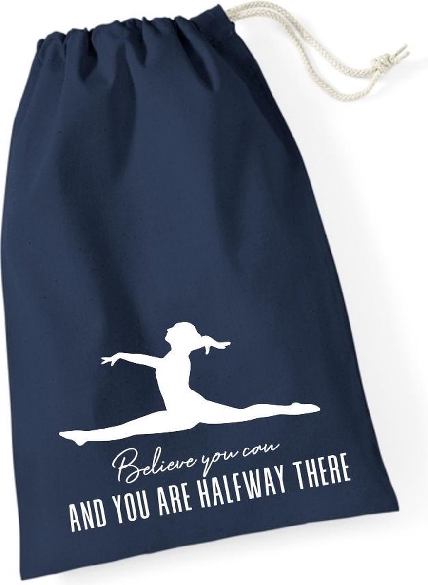 Sparkle&Dream Leertjes/Lusjes Tasje 'Believe You Can' Navy
