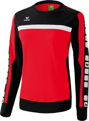 Erima 5-Cubes Sweatshirt Dames - Rood / Zwart / Wit | Maat: 34