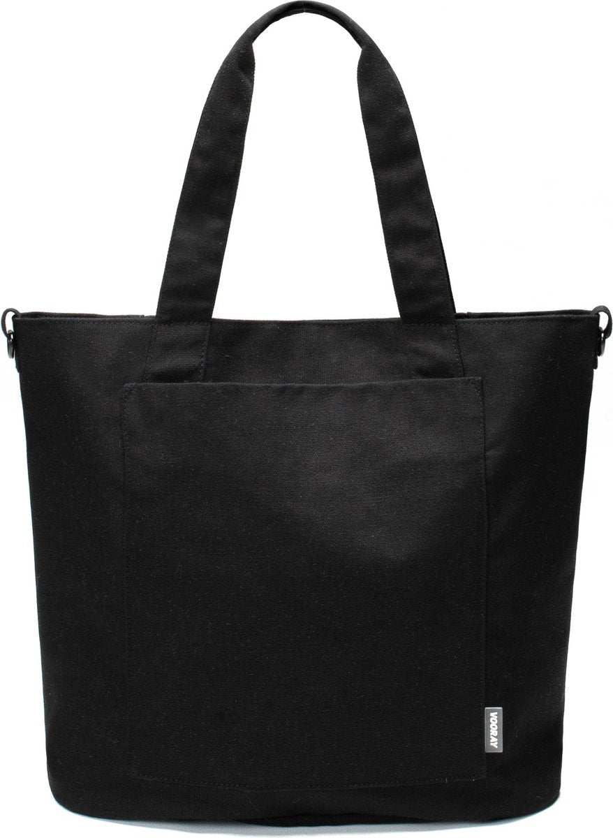 Vooray Zoey Tote - 52 cm - 22L - Sporttas of reis handtas van biologisch katoen (Obisidian)