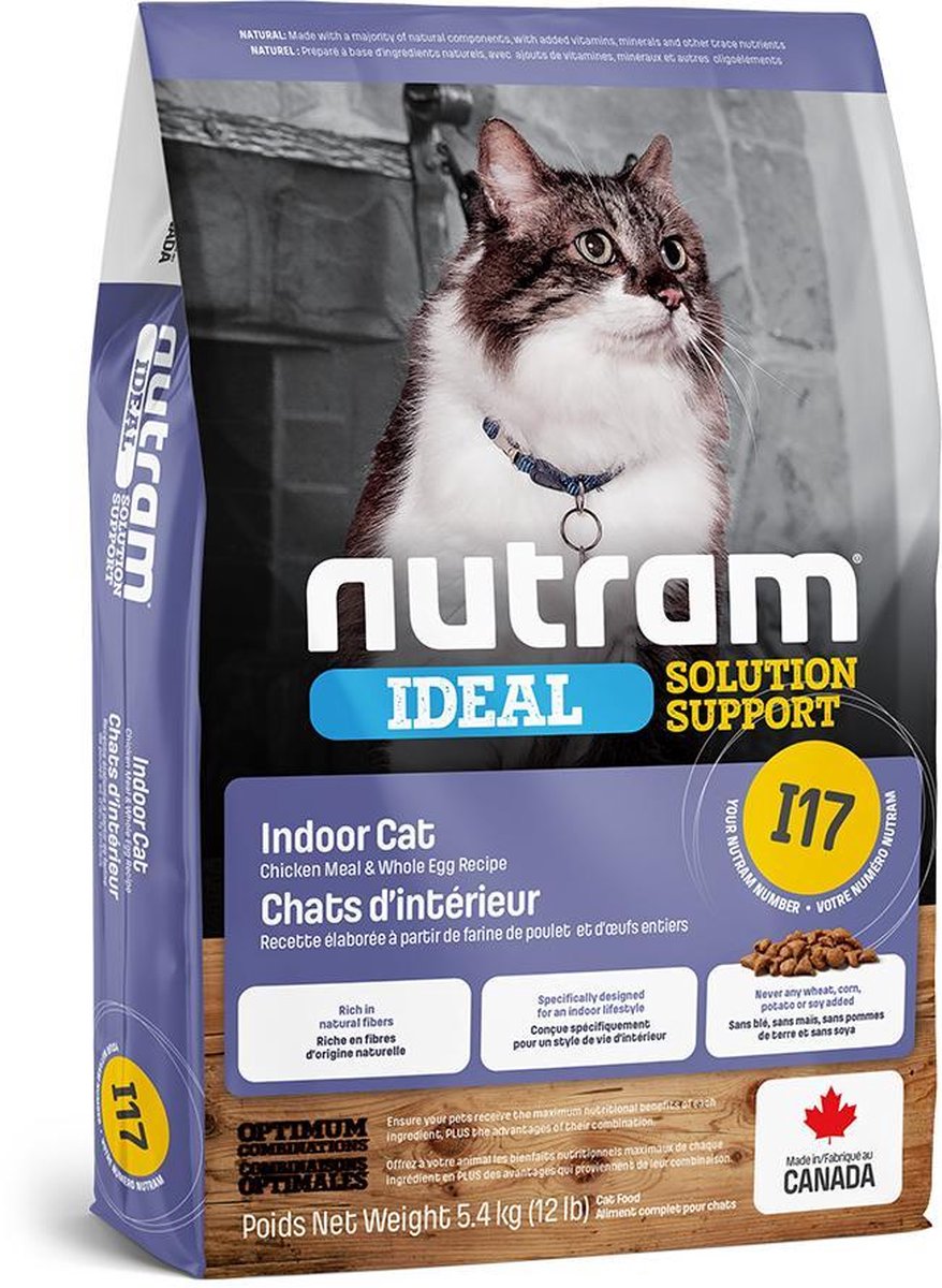 Nutram kattenvoer Indoor Shedding I17 5