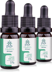 PP Health - 3x CBD Olie Classic 5% - 500mg - Nu tijdelijk 3 voor 2 actie - Biologische kwekerij in Zwitserland met een strikte selectie van de best volgroeide planten - 10 ml