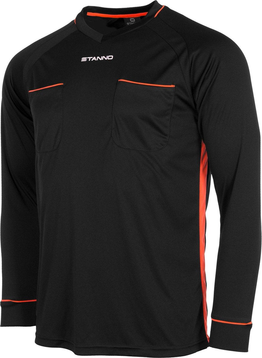 Stanno Ancona Scheidsrechtershirt l.m. Sportshirt - Zwart - Maat XL