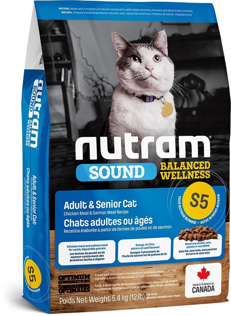 Nutram kattenvoer Adult & Senior S5 5
