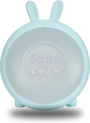 Syrad® Wake-Up Light voor Kinderen - Zonsopgang + Zonsondergang - Natuurlijke wekker - Pastel Blauw - Kinderwekker - Slaaptrainer - Lichtwekker - Meisje + Jongen - Slaapwekker - Wekkerradio - Kinder Wekker - Kind
