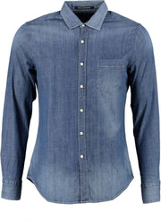 Replay soepel denim stretch overhemd - valt kleiner - Maat S