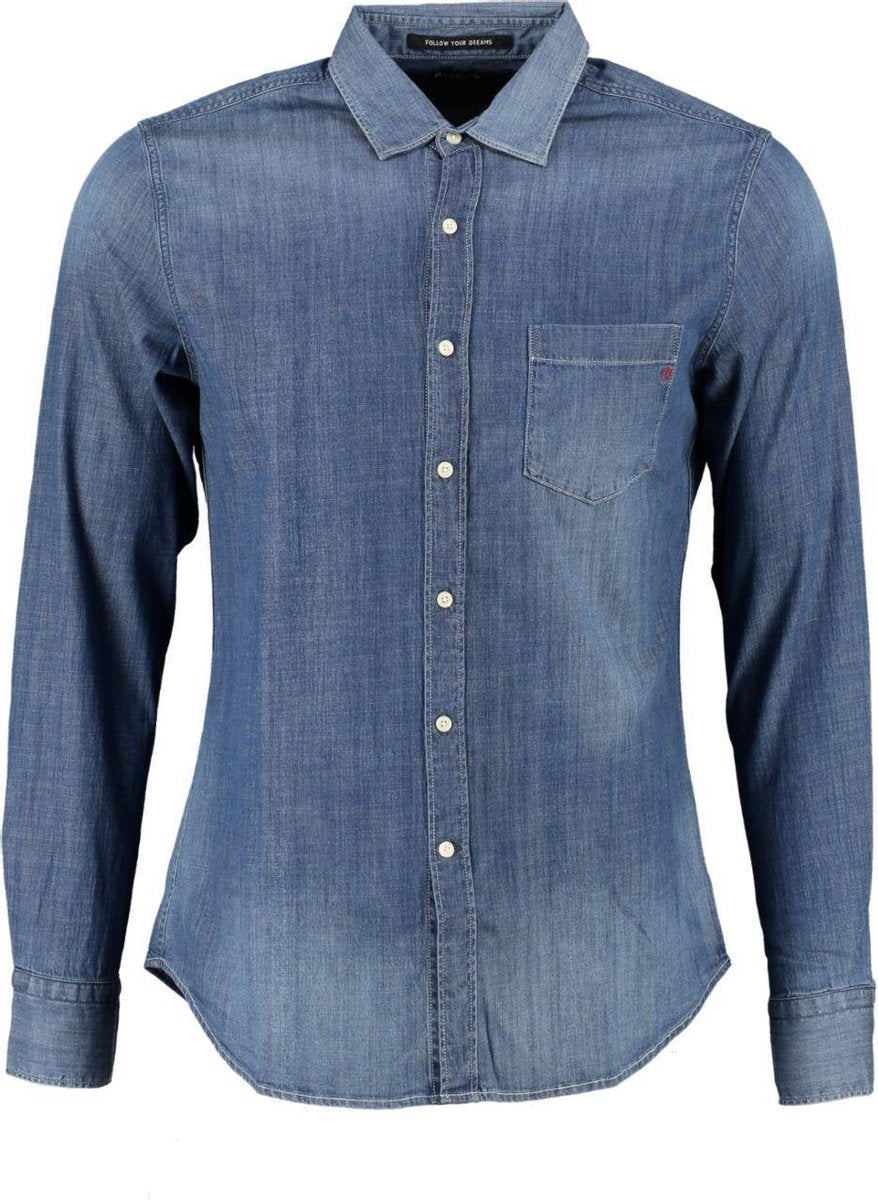 Replay soepel denim stretch overhemd - valt kleiner - Maat S