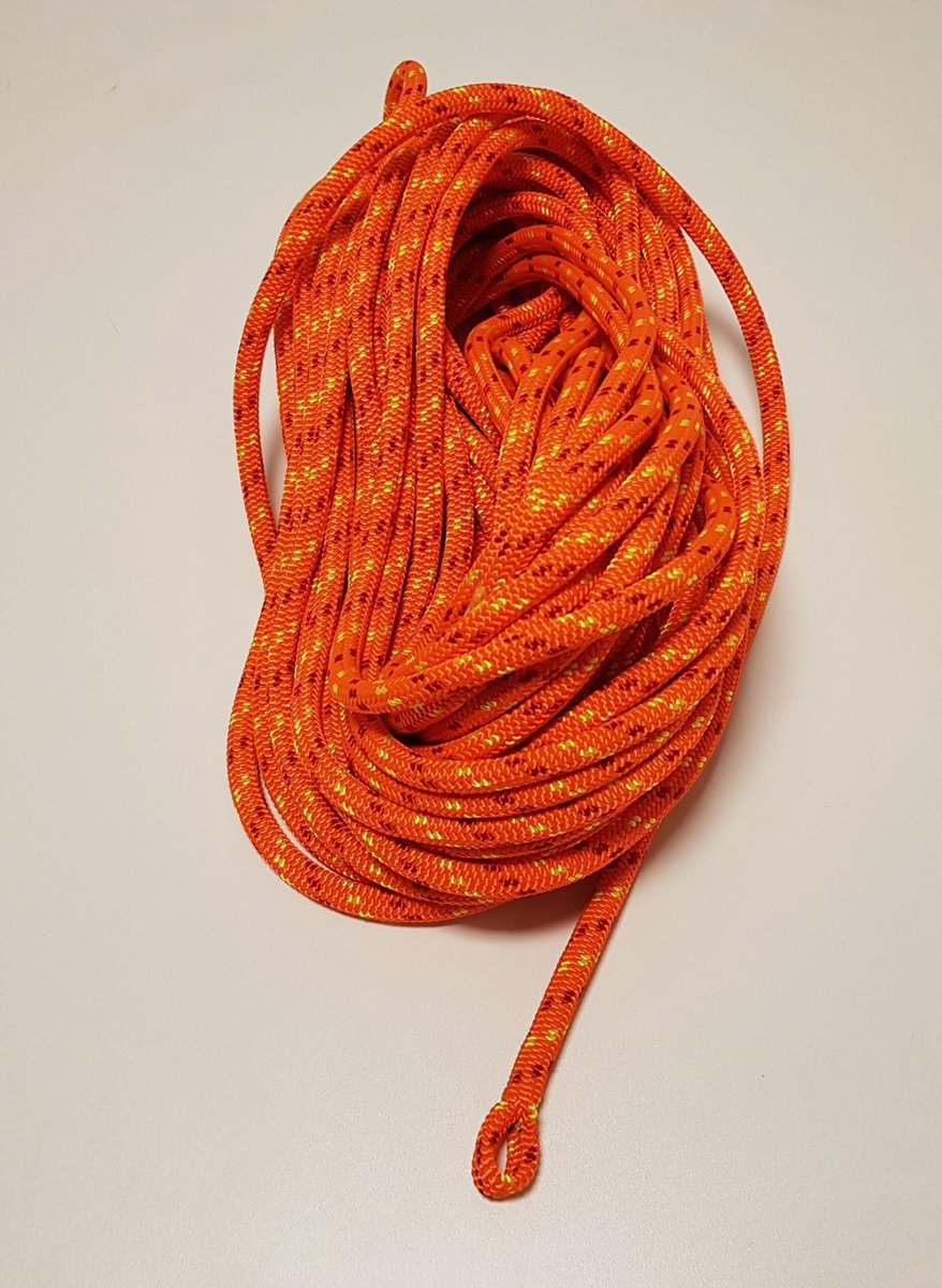 Petzl Flow 11.3mm soepele kernmantellijn met spliced touweinde 45m oranje 1 x splice