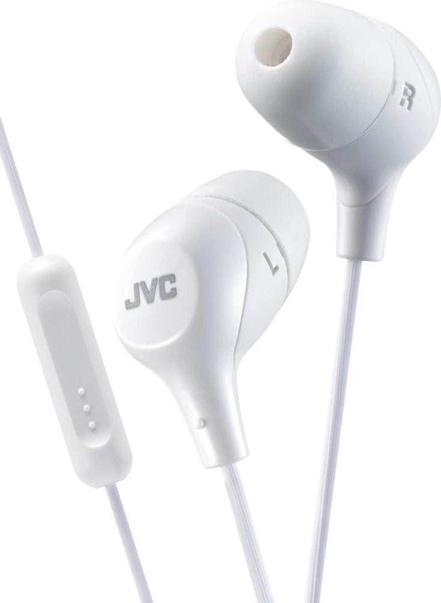 JVC HA-FX38M-W JVC Marshmallow Remote In-Ear Stereo Headphone White