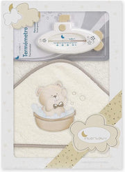 Interbaby Badaccessoires Teddy 100 Cm Katoen Beige 2-delig