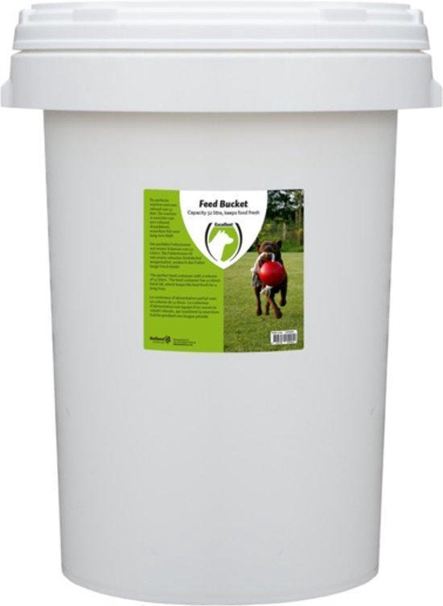 RelaxPets - Voerton - Voer Bewaar Ton -  Feed Bucket - Draaisluiting - Vers houdt Ton - 52 Liter - 33x39x60cm