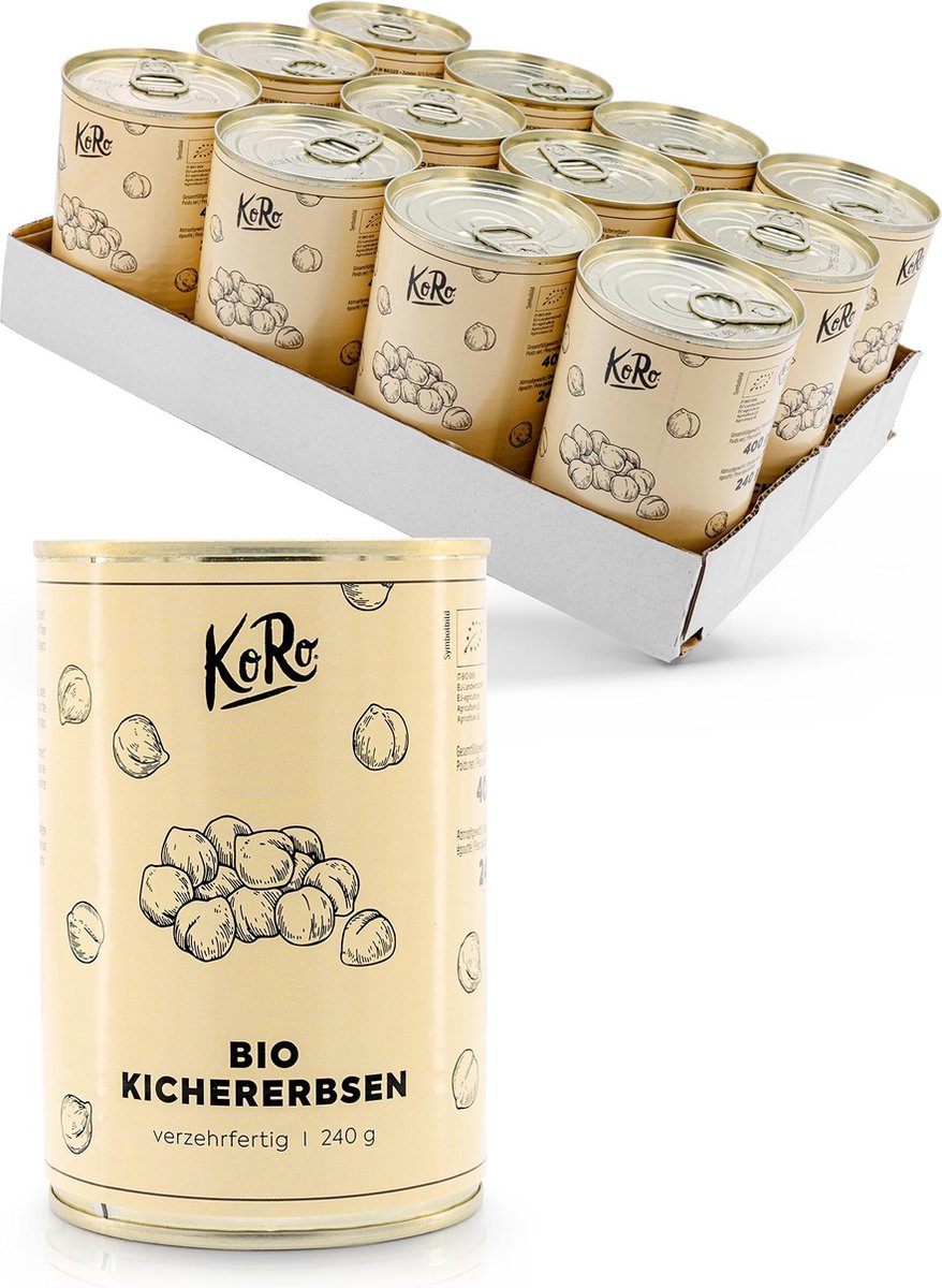 KoRo | Biologische kikkererwten kant-en-klaar 12 x 240 g